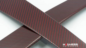 Alfa Romeo Stelvio Exterior Door Pillars - Carbon Fiber - Red Carbon - 4pc Set